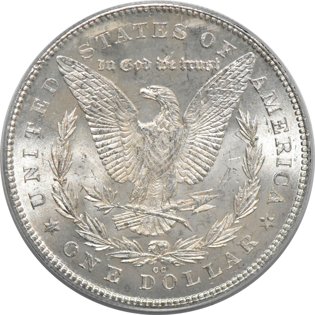 1880-CC 8/7 Reverse of 78 PCGS MS-65