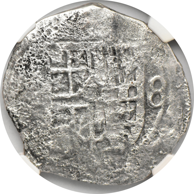 Multiple - (1613-17)-P Q Bolivia Philip III 8 reales VF details/removed from jewelry, (1621-30)-Mo Mexico Philip IV 8 reales Genuine, and a 1744-Mo MF Mexico 8 reales AU details/saltwater damage/cleaned, all NGC