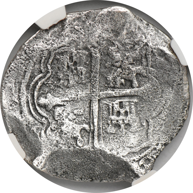 Multiple - (1613-17)-P Q Bolivia Philip III 8 reales VF details/removed from jewelry, (1621-30)-Mo Mexico Philip IV 8 reales Genuine, and a 1744-Mo MF Mexico 8 reales AU details/saltwater damage/cleaned, all NGC