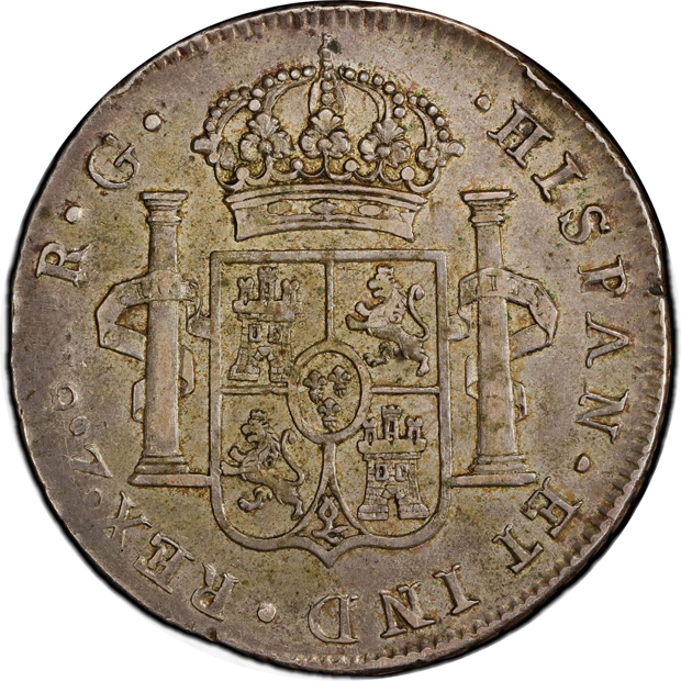 Mexico - 1822-Zs RG 8 reales - PCGS XF-45