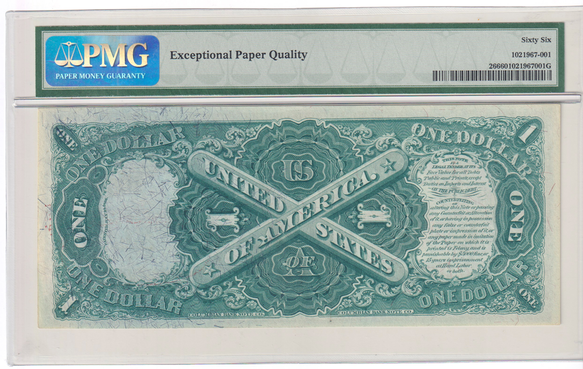 1875 $1 Fr# 26 - PMG GemCU-65 EPQ