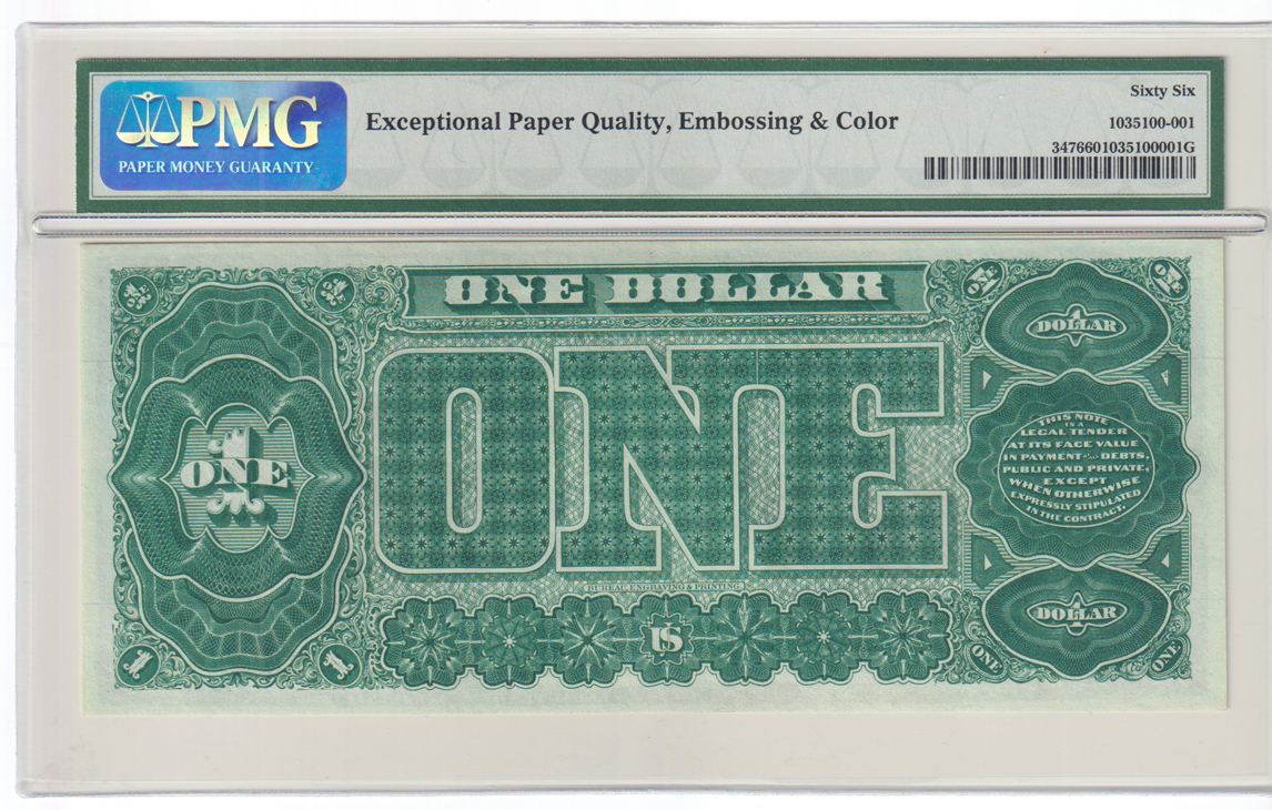 1890 $1 Fr# 347 - PMG GemCU-66 EPQ