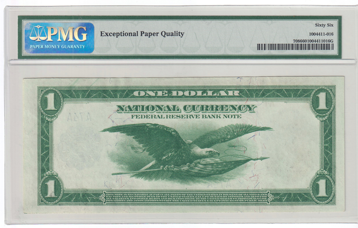 1918 $1 Boston Fr# 708 - PMG GemCU-66 EPQ