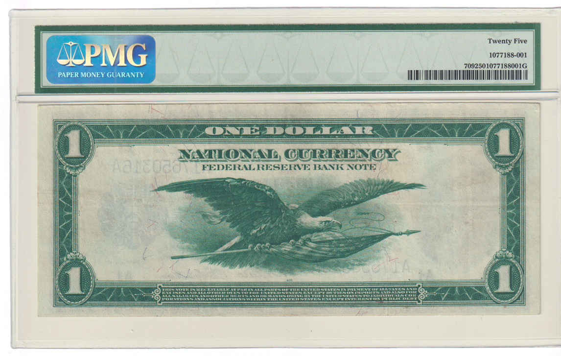 1918 $1 Boston Fr# 709 - PMG VF-25