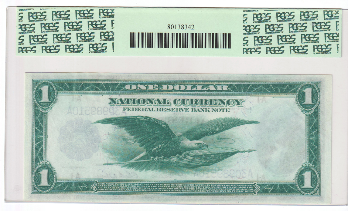 1918 $1 Boston Fr# 710 - PCGS GemCU-67 PPQ