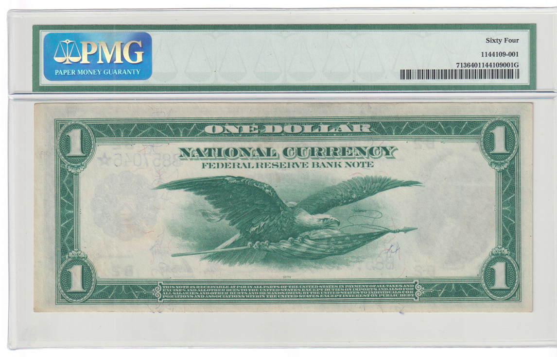 1918 $1 New York Star Fr# 713 - PMG ChCU-64