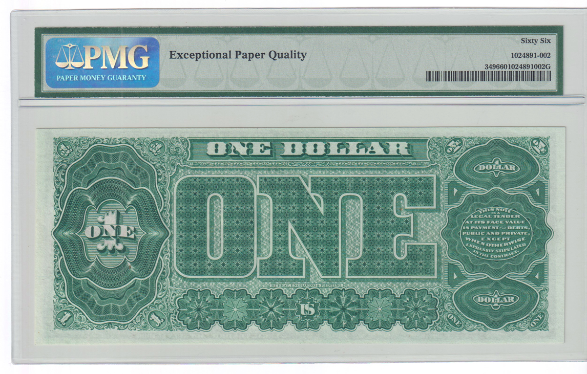 1890 $1 Fr# 349 - PMG GemCU-66 EPQ
