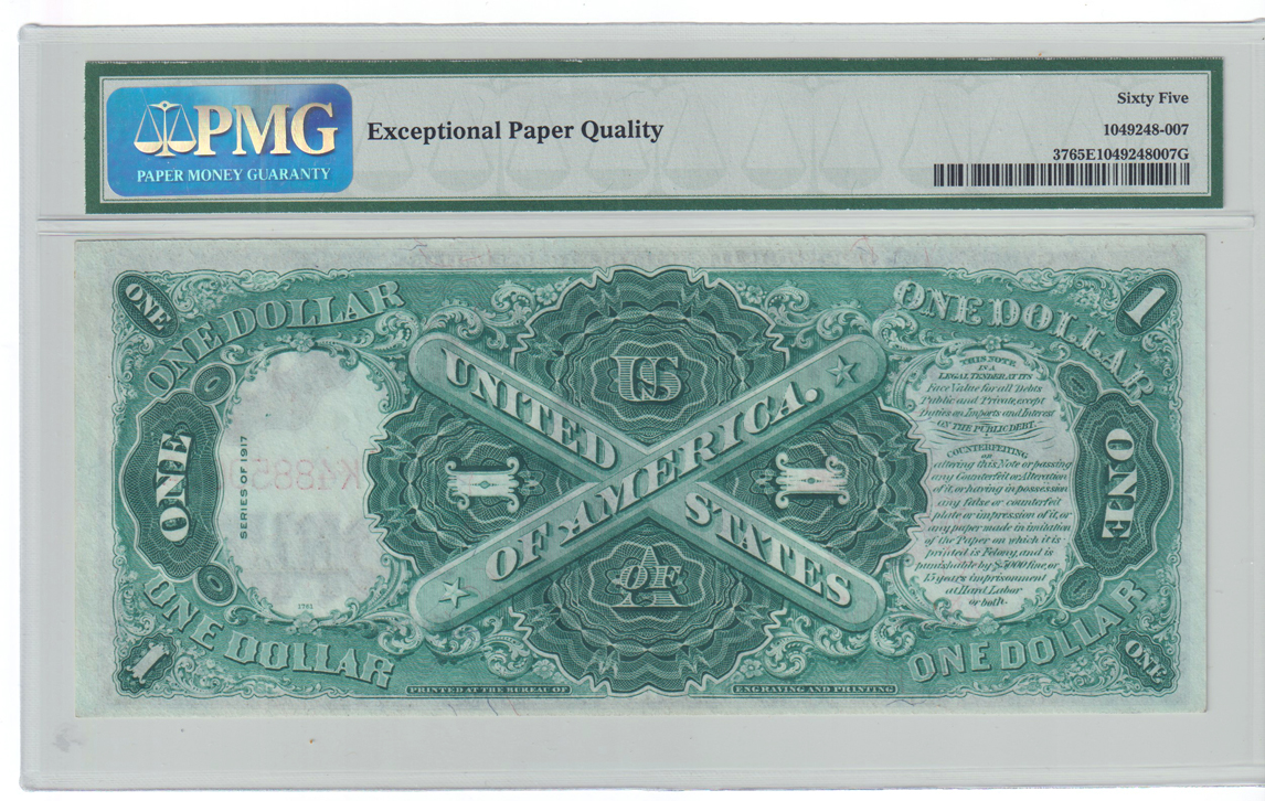 1917 $1 Fr# 37 - PMG GemCU-65 EPQ