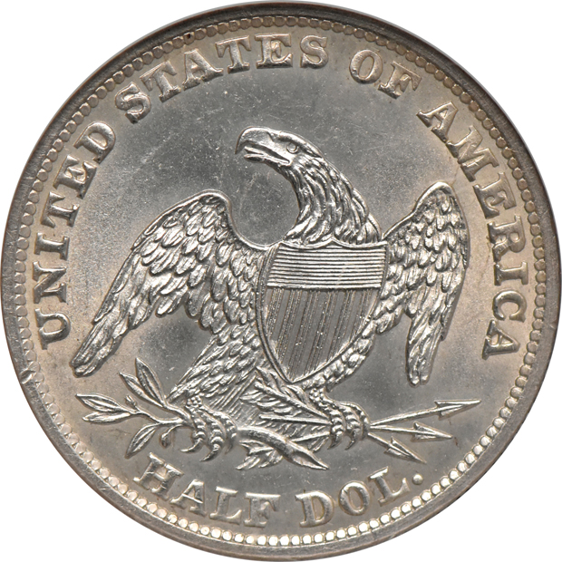 1839 Reeded Edge Large Letters NGC MS-64