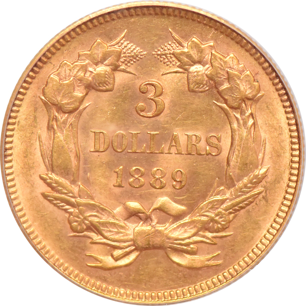 1889 PCGS AU-58 (green label)