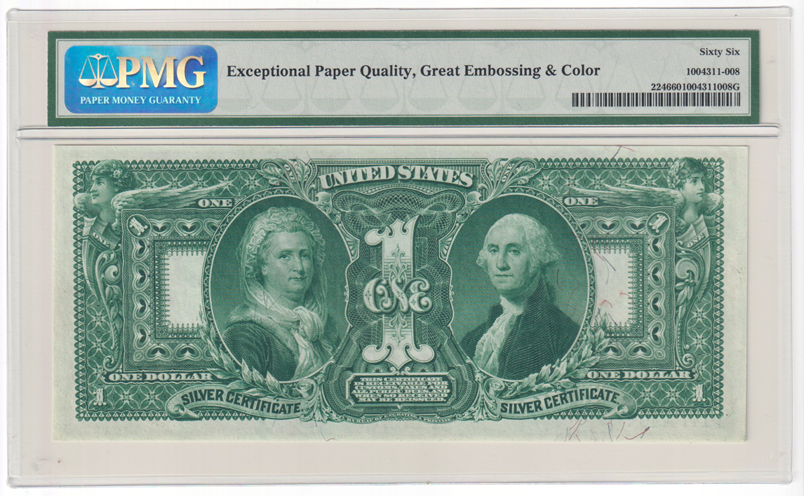 1896 $1 Educational Fr# 224 - PMG GemCU-66 EPQ