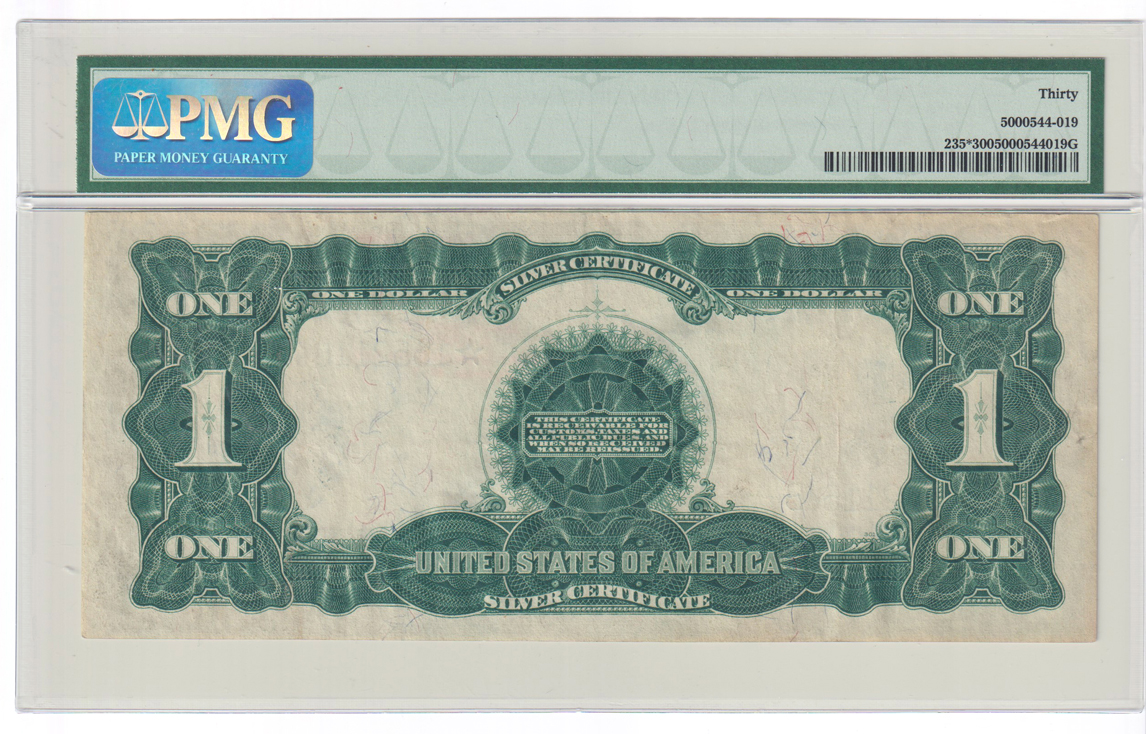 1899 $1 Black Eagle Star Fr# 235* - PMG VF-30