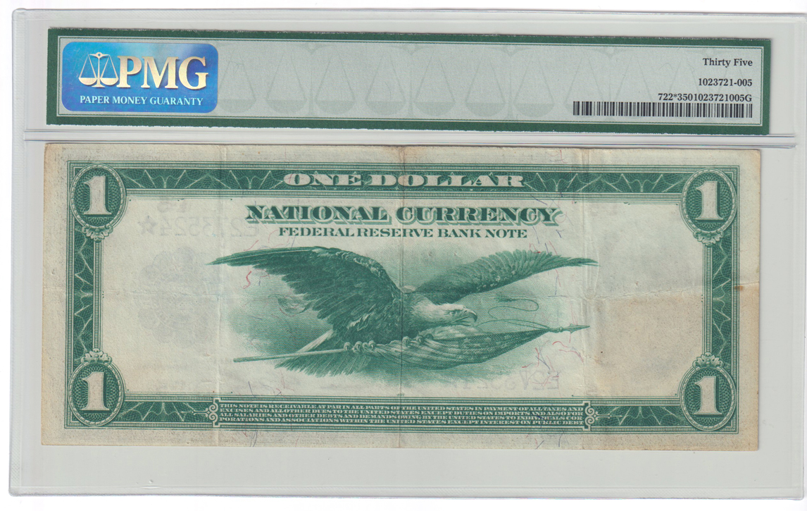 1918 $1 Richmond Star Fr# 722* - PMG VF-35