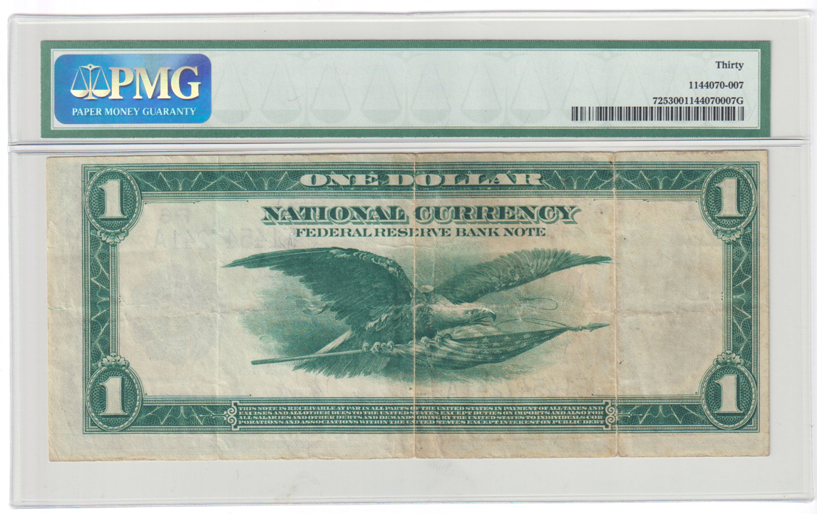 1918 $1 Atlanta Fr# 725 - PMG VF-30
