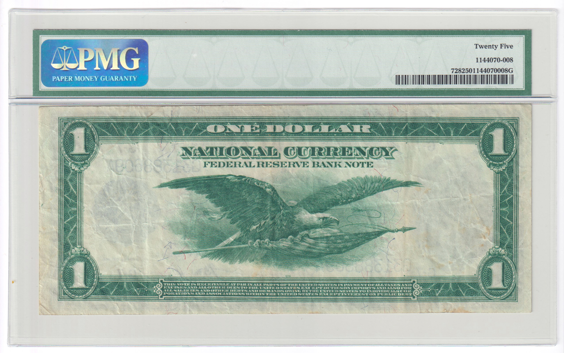 1918 $1 Chicago Fr# 728 - PMG VF-25