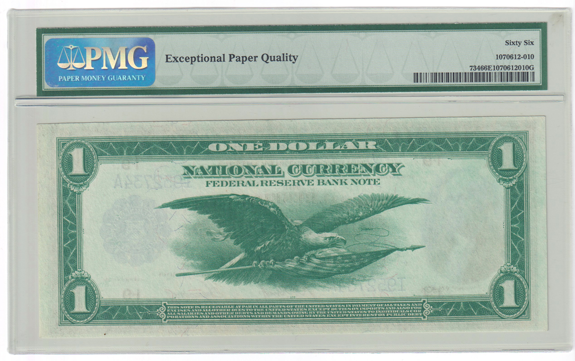 1918 $1 Minneapolis Fr# 734 - PMG GemCU-66 EPQ