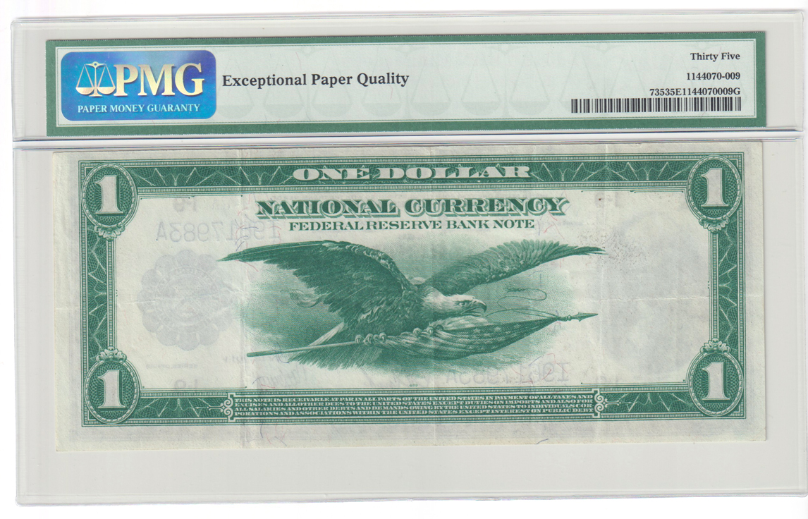 1918 $1 Minneapolis Fr# 735 - PMG VF-35 EPQ