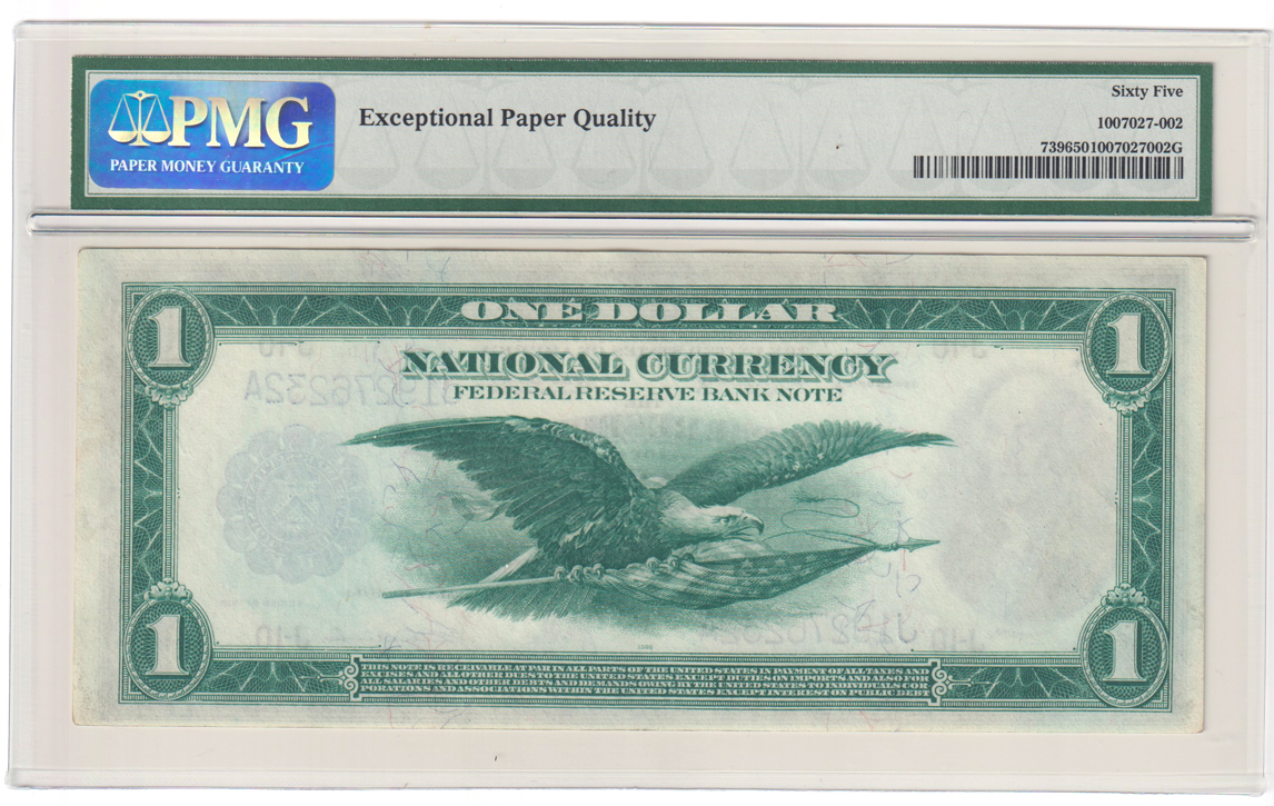 1918 $1 Kansas City Fr# 739 - PMG GemCU-65 EPQ