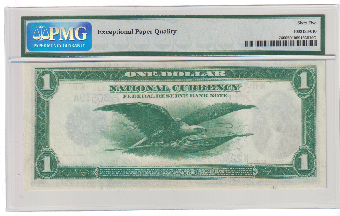1918 $1 Dallas Fr# 740 - PMG GemCU-65 EPQ