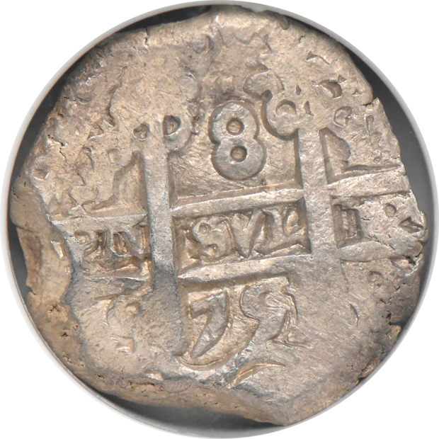 Bolivia - 1751-P q 8 reales AU-50, 1751-P q 8 reales AU-53, and a 1753-P q 8 reales AU-53, all NGC