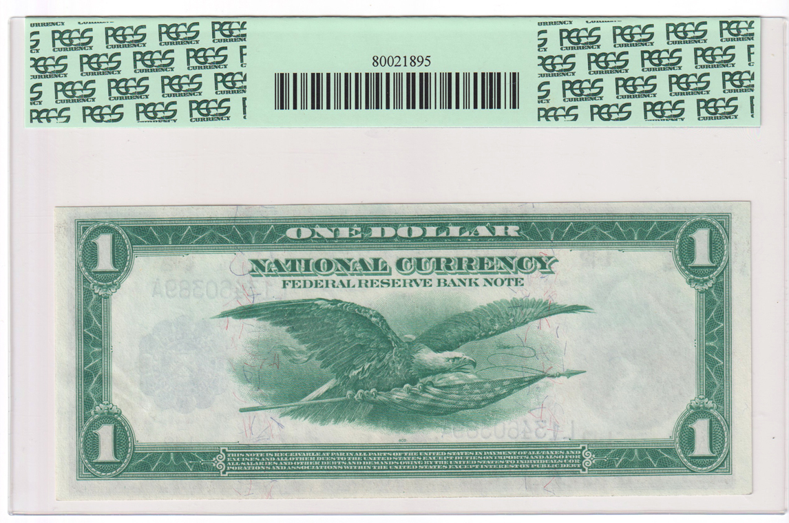 1918 $1 San Francisco Fr# 743 - PCGS GemCU-65 PPQ