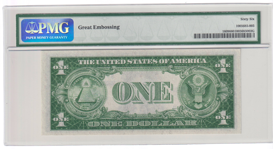 1935-A "R" Fr# 1609 - PMG GemCU-66 great embossing