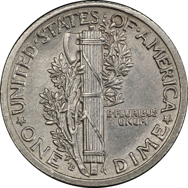 1916-D Mercury PCGS AU details/cleaned