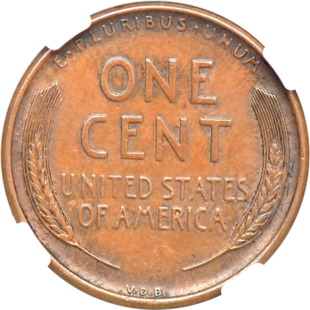 1909-S VDB Lincoln NGC AU-58 BN