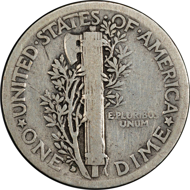 1916-D Mercury PCGS VG details/cleaned