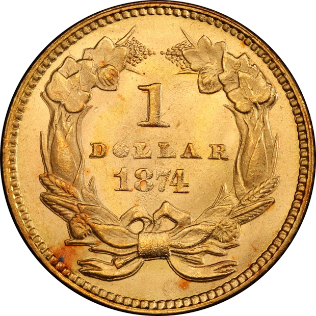 1874 PCGS MS-66 CAC