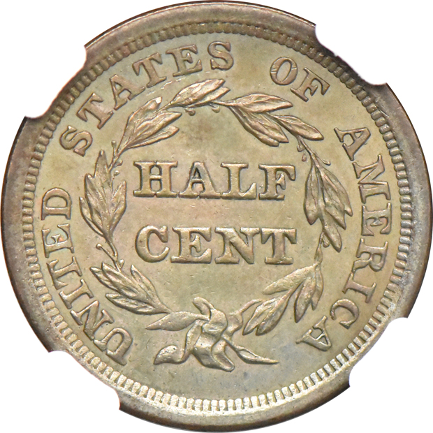 1856 PCGS MS-62BN, and an 1857 C-1 NGC UNC details/cleaned
