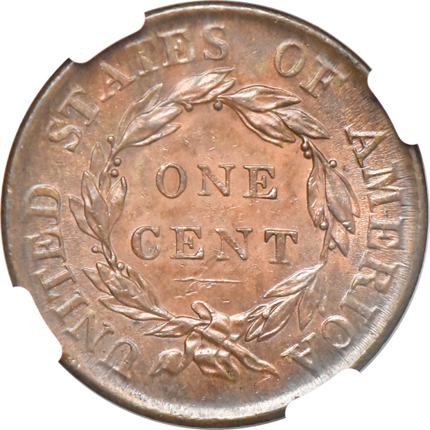 1818 UNC details/cleaned, and an 1818 UNC details/spot removed, both NGC