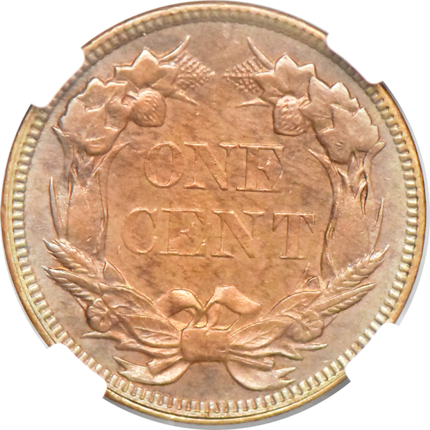 1857 Flying Eagle, Snow-22, NGC UNC details/cleaned