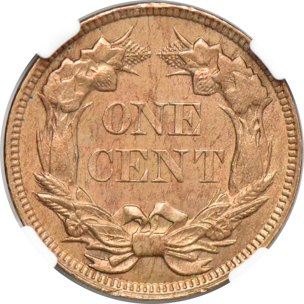 1857 Flying Eagle, Snow-14 Doubled Die Obverse, NGC UNC details/cleaned