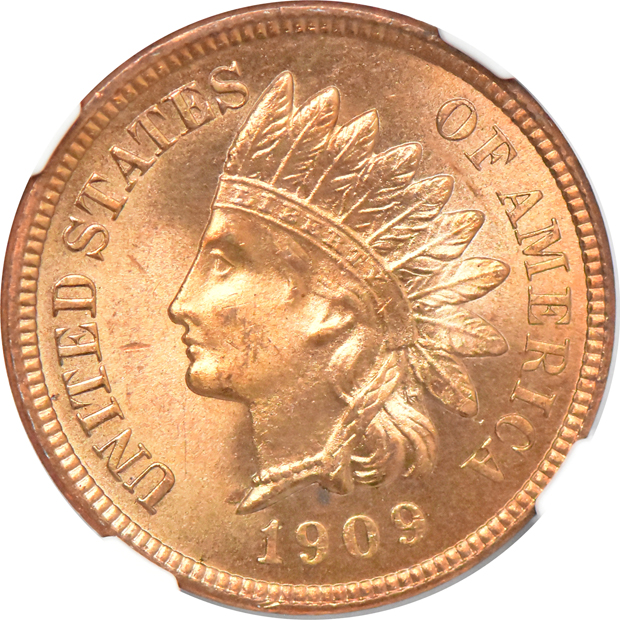 1899 CACG MS-65RD, and a 1909 NGC MS-64 RD