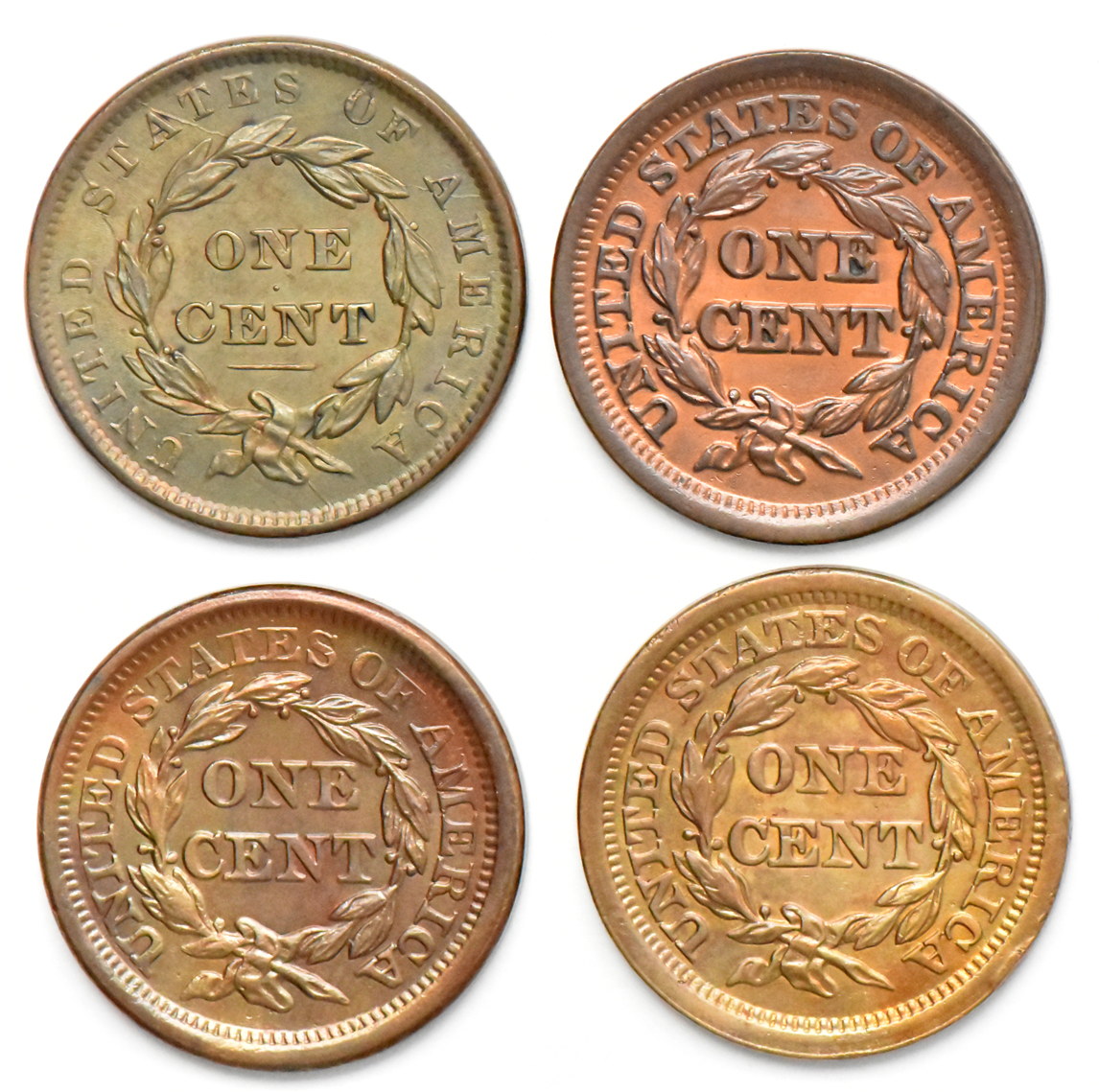Four large cents