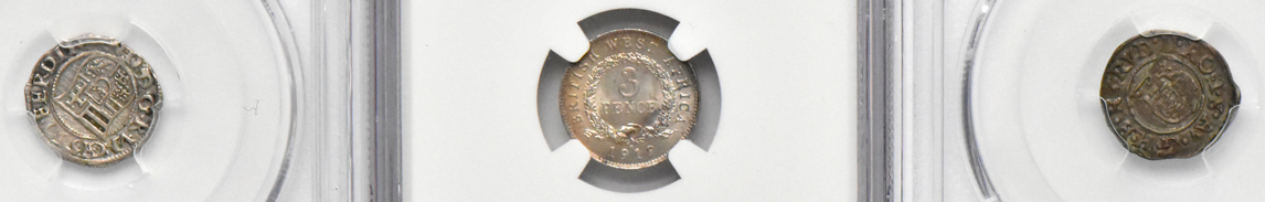 Multiple - Nine certified World coins and medals