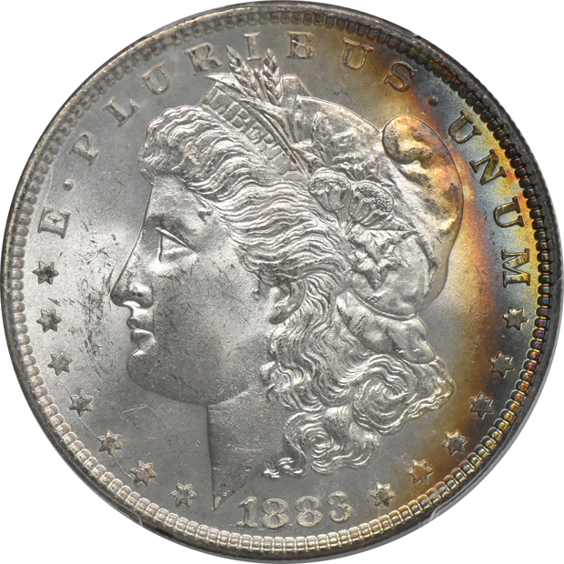 1881, 1882, and 1883, all PCGS MS-65