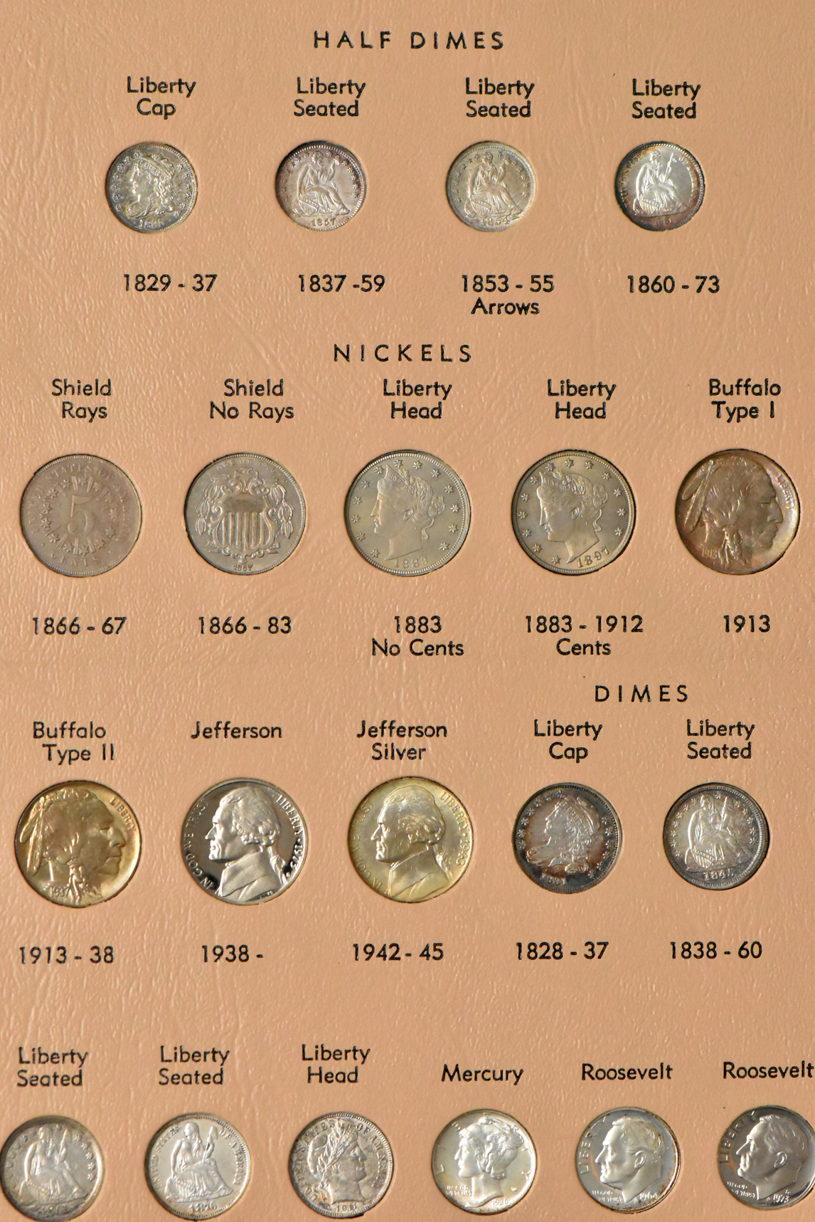 United States type collection in a complete Dansco 7070 album