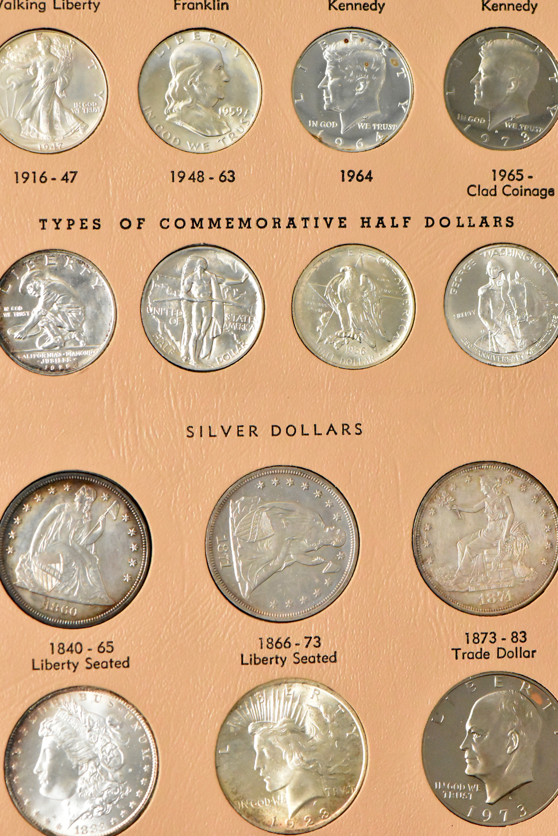 United States type collection in a complete Dansco 7070 album