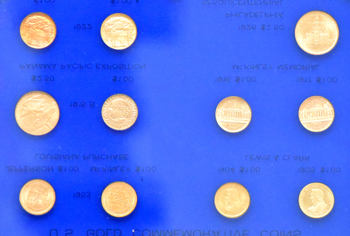 Classic Gold Commemorative eleven-coin set in a Capital Plastics holder