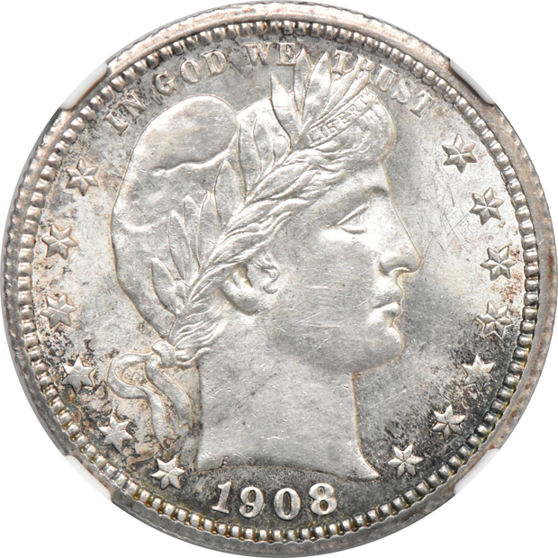 1906-D MS-61, 1908 UNC details/cleaned, and a 1909-D UNC details/artificial toning, all NGC