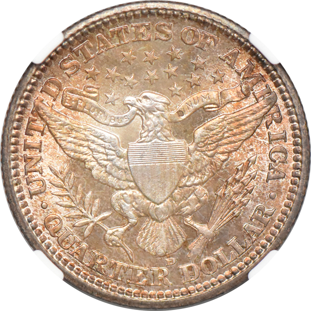 1906-D MS-61, 1908 UNC details/cleaned, and a 1909-D UNC details/artificial toning, all NGC