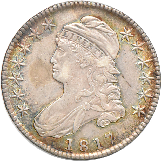 1803 Large 3 PCGS VF details/gouged, and an 1817 XF details/tooled planchet flaw