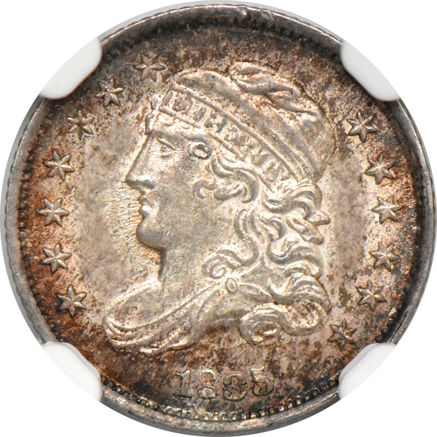1834 PCGS MS-62, and an 1835 NGC MS-62