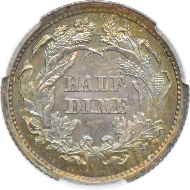1862 MS-64, and an 1871 MS-62, both CACG