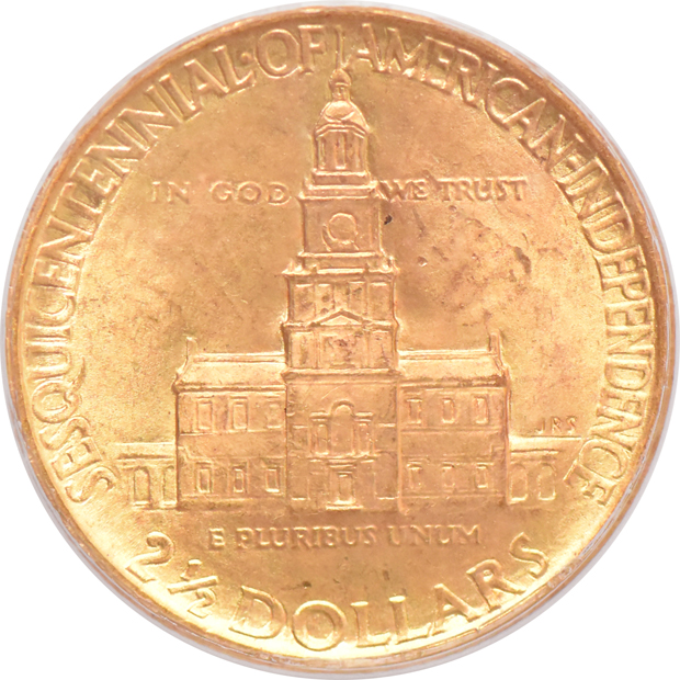 1926 $2.50 Sesquicentennial PCGS MS-63 (green label)