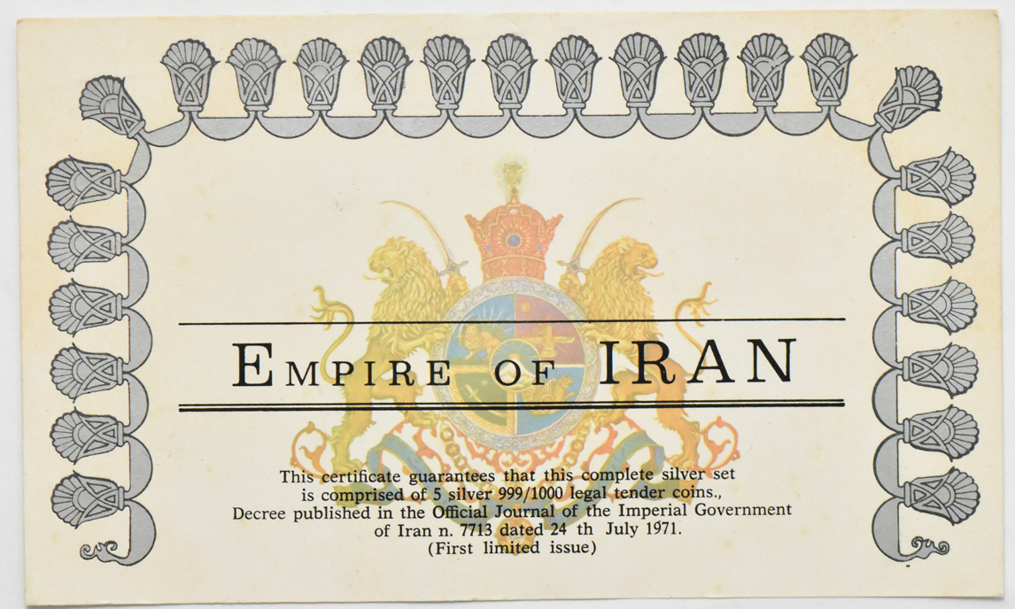Iraq - 1971 Legal Tender Silver Set