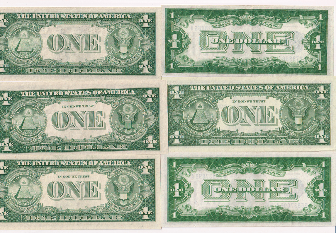 Group of 39 small size $1 notes including multiple star notes