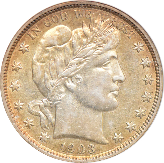 1895 AU-50, 1903 AU-50, and a 1904 AU-55, all ANACS